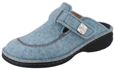 Produktbild von FINN COMFORT Antholz Damen Clog Hausschuhe hellblau Filz - Größe: 39