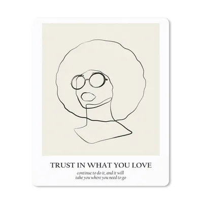Produktbild von MuchoWow® Mauspad Mousepad Text - Frauen - Strichzeichnungen - Zitate 30x40 cm - Mousepads - Maus Mat - Pad - Mausunterlage - Mausmatten