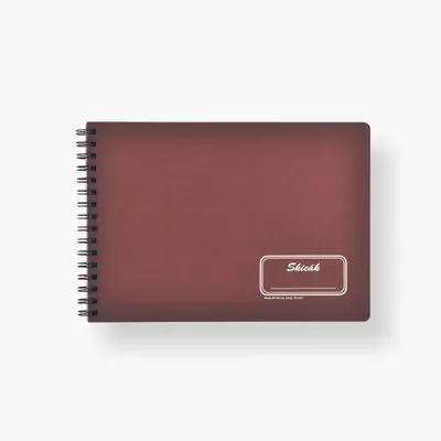 Image de Sketchbook Retro - A4 / 25 feuilles / bordeaux / intérieur noir