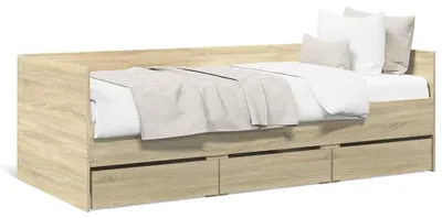 Produktbild von vidaXL Tagesbett mit Schubladen ohne Matratze Sonoma-Eiche 90x190 cm