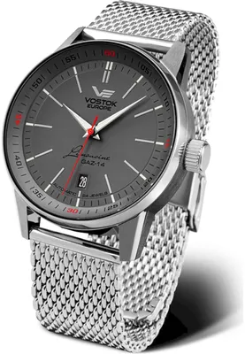 Produktbild von Vostok Europe GAZ 14 Grau - Automatik Herrenuhr Limousine mit Edelstahlarmband (Milanaise) - NH35A-560A605