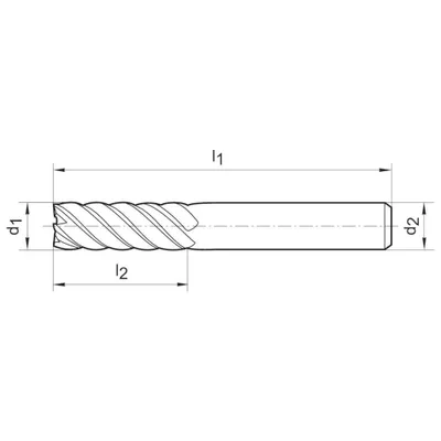Produktbild von GÜHRING Schaftfräser SL DIN6527 VHM FIRE Typ NH Z6 6mm