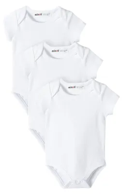 Immagine prodotto di Minoti - Body per neonati, bottoncini automatici, maniche corte (confezione da 3) MN155 (74) (bianco)