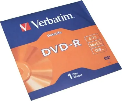 Immagine prodotto di Płyta Dvd-R Verbatim Daralife 4.7Gb 1Szt 16X 43844