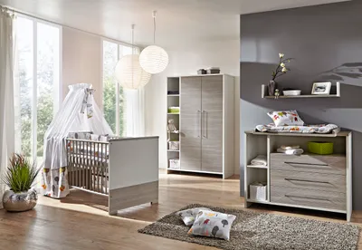 Produktbild von Schardt Kinderzimmer-Set  Eco Silber mit 3-türigem Kleiderschrank