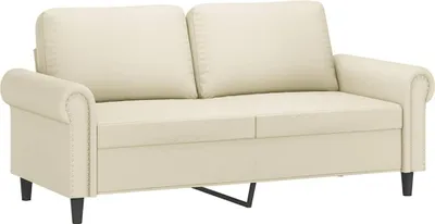 Produktbild von vidaXL 2-Sitzer-Sofa Creme 140 cm Kunstleder