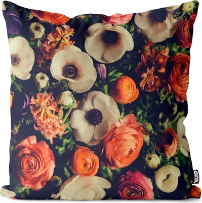 Produktbild von VOID Vintage Wildblumen Romantik Kissenbezug Kissenhülle Sofakissen Kissen Deko Outdoor-Kissen Dekokissen