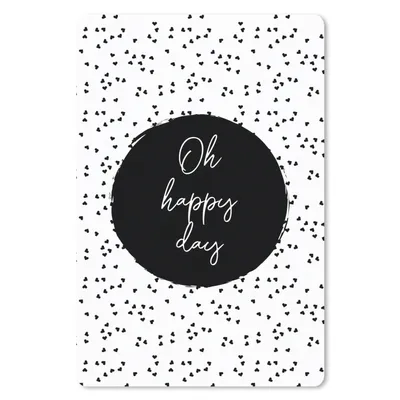 Produktbild von MuchoWow® Mauspad Mousepad Zitate - Text - Oh happy day - Glück 18x27 cm - Mousepads - Maus Mat - Pad - Mausunterlage