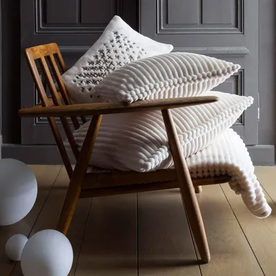 Produktbild von Winkler Kissenhülle  Minos 45 x 45 cm Felloptik Streifen Muster 100% Polyester , Farbauswahl::perle-silbergrau
