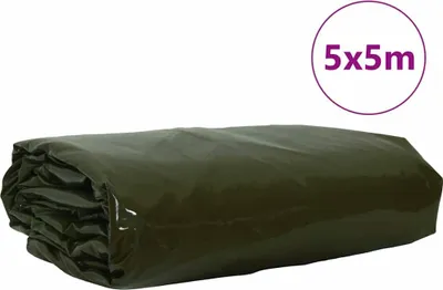 Produktbild von vidaXL Plane 650g / m² Olivgrün 5 x 5 m Canvas mit PVC-Beschichtung
