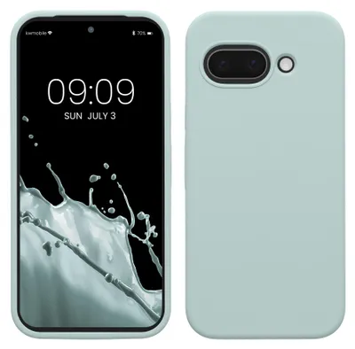 Produktbild von kwmobile Handyhülle für Google Pixel 9a Hülle, für Pixel 9a Case - Hülle Silikon - kabelloses Laden - Cool Mint
