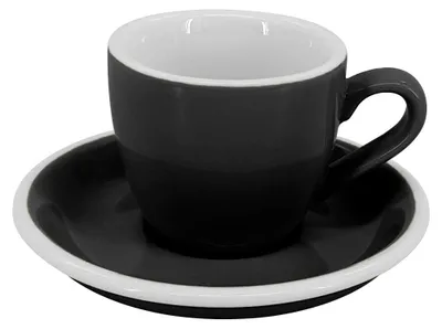 Image de Tasse à espresso avec soucoupe Roma, 75 ml, noir