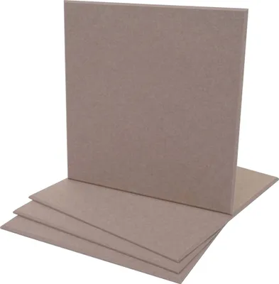 A stack of brown acoustic wall panels on a white background.