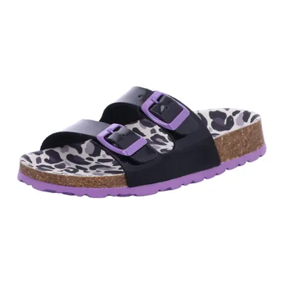 Produktbild von Superfit Fussbettpantoffel Mädchen Pantolette in Schwarz/Lila, 1-800111-0040 - Gr. 39