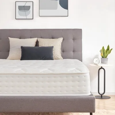 Productafbeelding van Luxe matras met traagschuim en dubbele pocketvering - Zacht, ondersteunend en huidvriendelijk, 90x190x27 cm