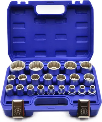 Obrázok produktu pre Sada nástrčných hlavíc - kľúčov, 12-hran, 1/2'', 8 - 36mm, 21ks