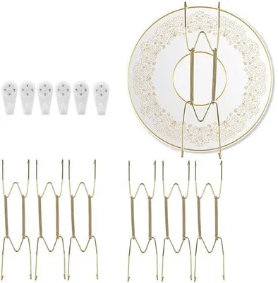 Image de Lot de 6 crochets muraux, crochets de 10 cm, acier inoxydable, salon