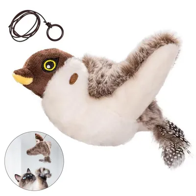Produktbild von Katzenspielzeuge, Katzenspielzeug Vogel Fliegt Elektrisch, Flapping Bird Cat Toy, Elektrisches Vogelspielzeug für Katzen,Für Katzen zum Spielen Treten