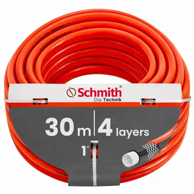 Obrázek produktu pro Schmith Zahradní hadice 4vrstvá 1", 30 m | Prémiové zavlažování zahrady, flexibilní a odolná hadice na vodu pro dům