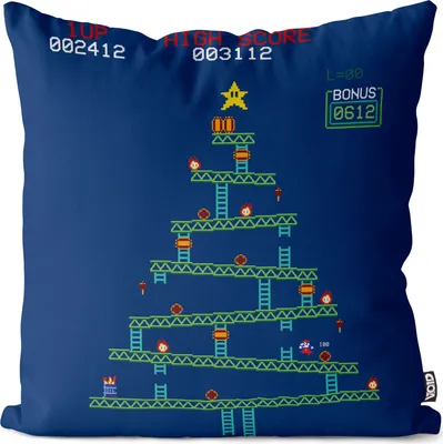 Produktbild von VOID Kong Weihnachten Kissenbezug Kissenhülle Polyester wasserfest Outdoor Indoor xmas game gamer