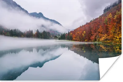 Produktbild von MuchoWow® Poster Herbst - Nebel - Wasser - Landschaft 30x20 cm - Plakate - Print
