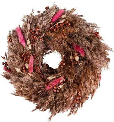 Produktbild von Türkranz Feldblumen Blumenkranz Trockenblumen rosa Ø 30 cm