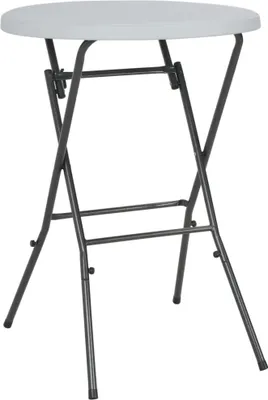 Image de Table de bar pliante Blanc 80 x 110 cm PEHD
