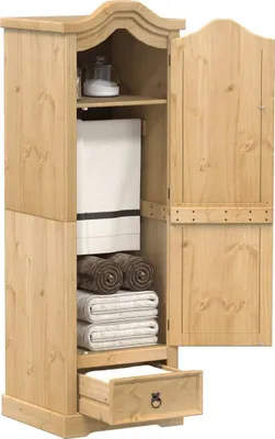Produktbild von Design Kleiderschrank Corona 55x52x170 cm Massivholz Kiefer - Kleiderschränke 2025 Neu1160034 2parcel