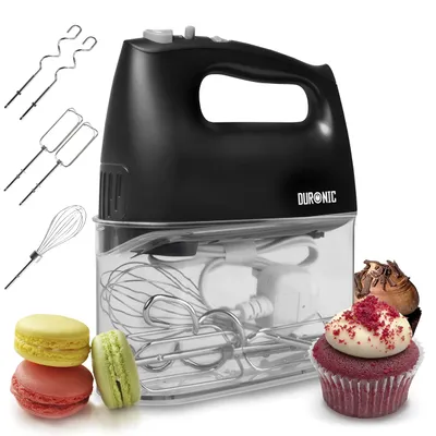 Handmixer 400 W, 5 Stufen, 5 Zubehörteile, schwarz