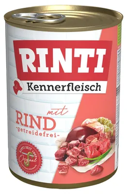 Produktbild von RINTI Kennerfleisch Beef - Nassfutter für Hunde - 400g
