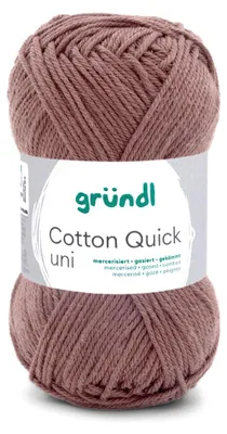 Produktbild von Gründl Baumwolle quick uni,50g.100%Baumwolle,mercerisiert,Häkel- u. Strickgarn,50g / 125 m,NS 3-4 173 kaffee