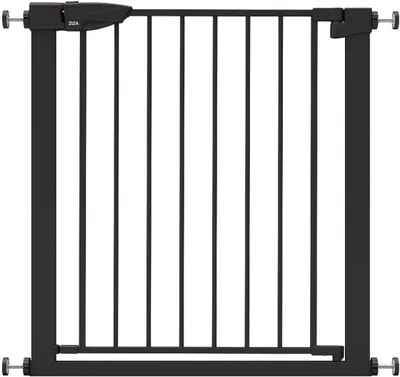 Zdjęcie produktu dla Bramka zabezpieczająca schody, 76 do 103 cm, czarna, metal, bez wiercenia, dla dziecka