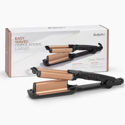 Produktbild von Deep Waves Welleneisen mit Keramikbeschichtung,3 Temperaturstufen 160–200°C,Schnelles Aufheizen,Mermaid Waves & Beach Waves Styler für Glänzendes Haar