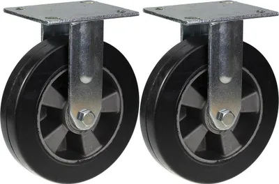Zdjęcie produktu dla kółka 200 mm 8" z czarnej gumy, o udźwigu 900 kg, zestaw 2 szt