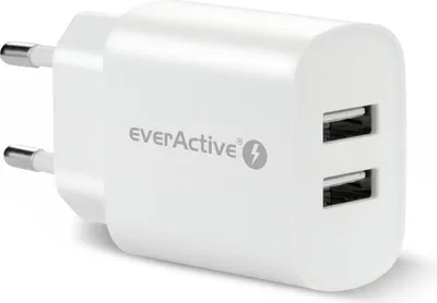 Zdjęcie produktu dla Ładowarka sieciowa everActive SC-220 2xUSB 2,4A