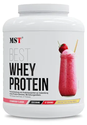 Zdjęcie produktu dla Protein Best Whey + Enzyme 2010 g Truskawkowy