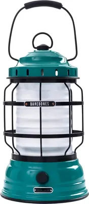 Produktbild von Barebones Camping Laterne Vintage LED Retro "Forest Lantern" mit Akku aufladbar grün-blau