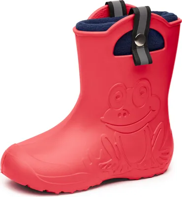 Produktbild von Ladeheid Kinder Federleichte Gummistiefel Thermo Fütterung Mädchen Jungen Rutschfest Regenstiefel Kinder Regenschuhe LA-CA-Frog245 (Korall, 34/35 EU)
