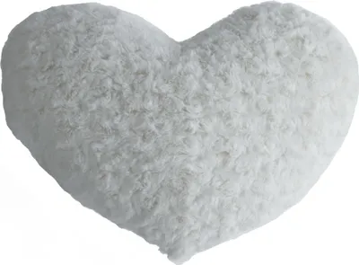 Produktbild von Atmosphera Kissen Herzform Plusch - weis - 28 x 36 cm