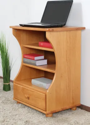 Produktbild von TV-Unterschrank Kiefer massiv Vollholz Erlefarben Junco 209 - Abmessungen: 80 x 67 x 41,5 cm (H x B x T)