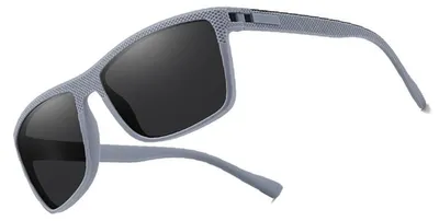 Produktbild von INF Polarisierte Sport-Sonnenbrille PC TAC Vollrand mit Etui fürs Auto Grau