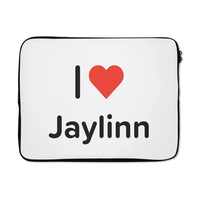 Produktbild von MuchoWow® Laptop Hülle 15 Zoll Ich liebe - Jaylinn - Mädchen Laptoptasche - Laptoptasche - Sleeve - Rundum-Schutz