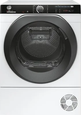 Obrázek produktu pro Hoover H-DRY 500 NDP4 H7A2TCBEX-S, Stojací, Přední plnění, Tepelné čerpadlo, Bílá, Knoflíky, Otočné, Levý