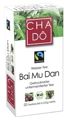 Produktbild von Weisser Tee - Bai Mu Dan 20 Beutel 40g