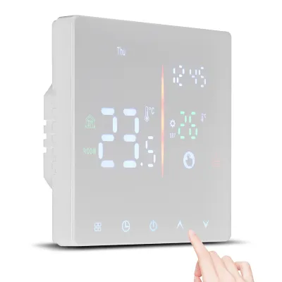 Immagine prodotto di Termostato intelligente Full Touch Modalità automatica manuale Regolatore di temperatura digitale programmabile Termostato per il riscaldamento domestico dell'acqua