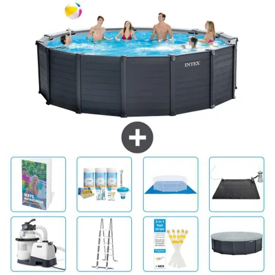 Produktbild von Graphite Panel Pool Rund - 478x124 cm - 9-teilig  S632