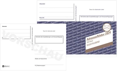 Produktbild von AVERY ZWECKFORM 2824 Etykiety adresowe/etykiety na paczki Avery Zweckform® 2824, DIN A6, samoprzylepne, 100 szt