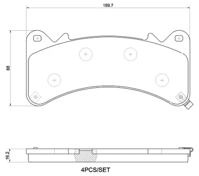 Produktbild von BREMBO Bremsbeläge Satz Vorne für CHEVROLET Tahoe IV (K2UC/G) P 10 103