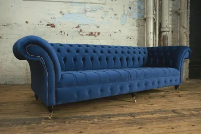Produktbild von Sofa Sofas Luxus Polstersofas Stoffsofas Luxus Designer Couch Neu 4 Sitzer Blau