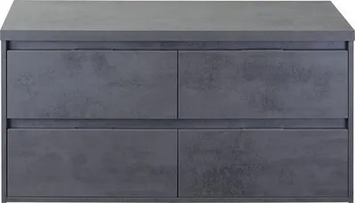 Produktbild von Sanox Waschtischunterschrank Porto BxHxT 120,2 x 58 x 50 cm Frontfarbe beton anthrazit